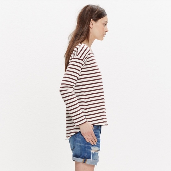 3/$20 Madewell Setlist Cozy Striped Pullover Top - Picture 3 of 8